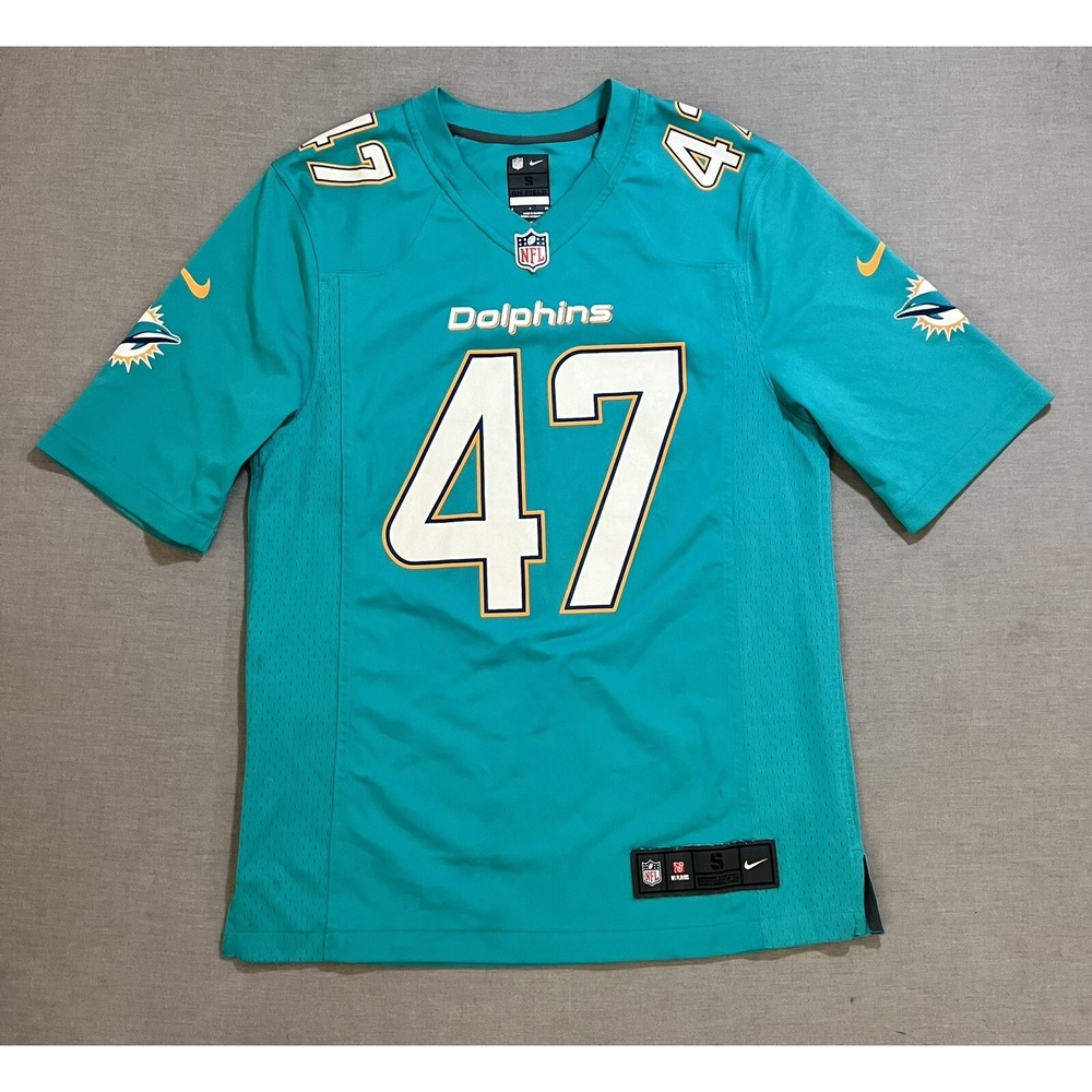 Miami Dolphins‎ Alonso #47 On Field Jersey Mens Small Blue Short Sleeve